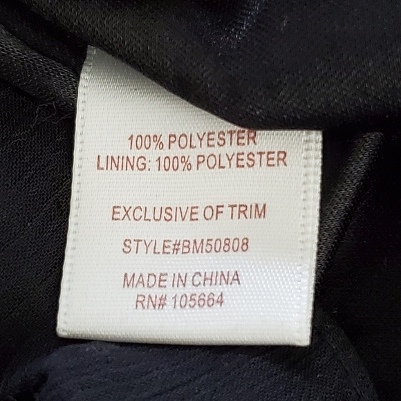 Badgley Mischka Beaded Sheer Top Size L American Glamour Flowy Tunic Dark Fairy - Picture 11 of 14